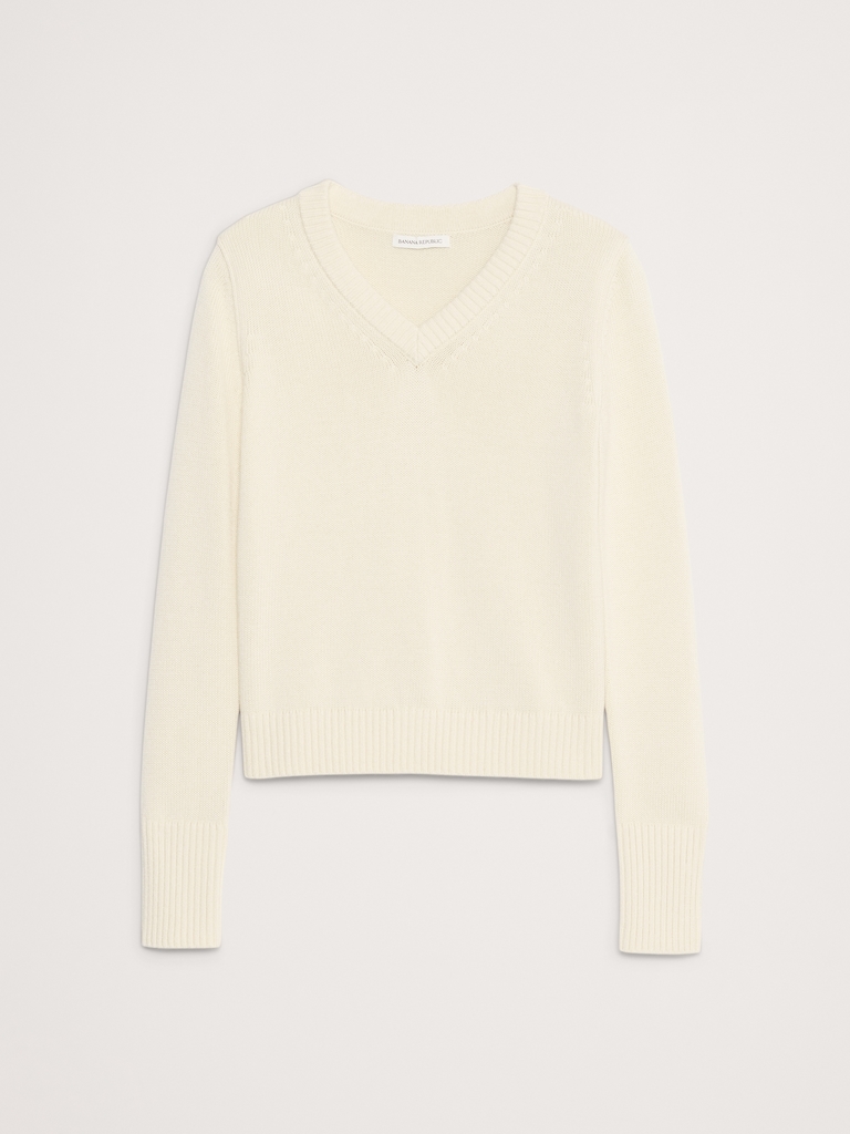 Eversoft Cotton-Silk V-Neck Sweater