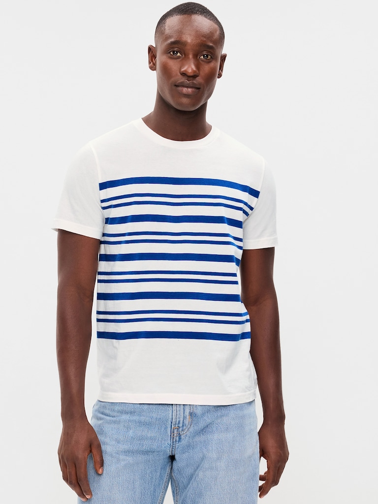 Crew-Neck Striped T-Shirt