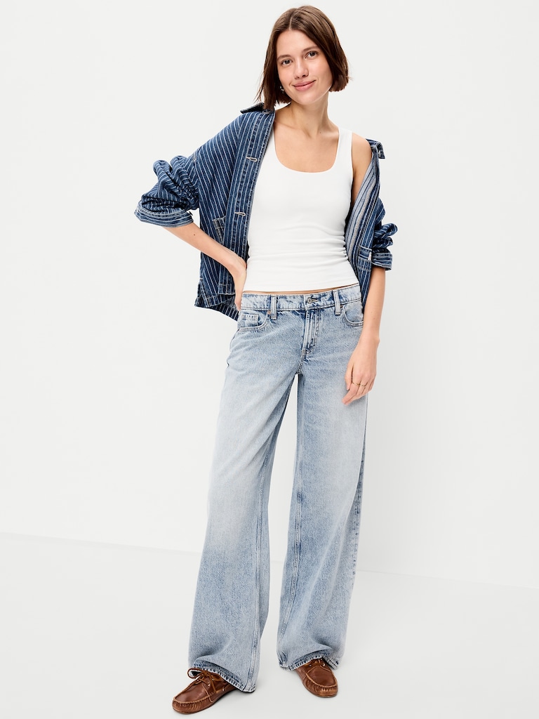 Hug Double-Layer Scoop-Neck Tank Top