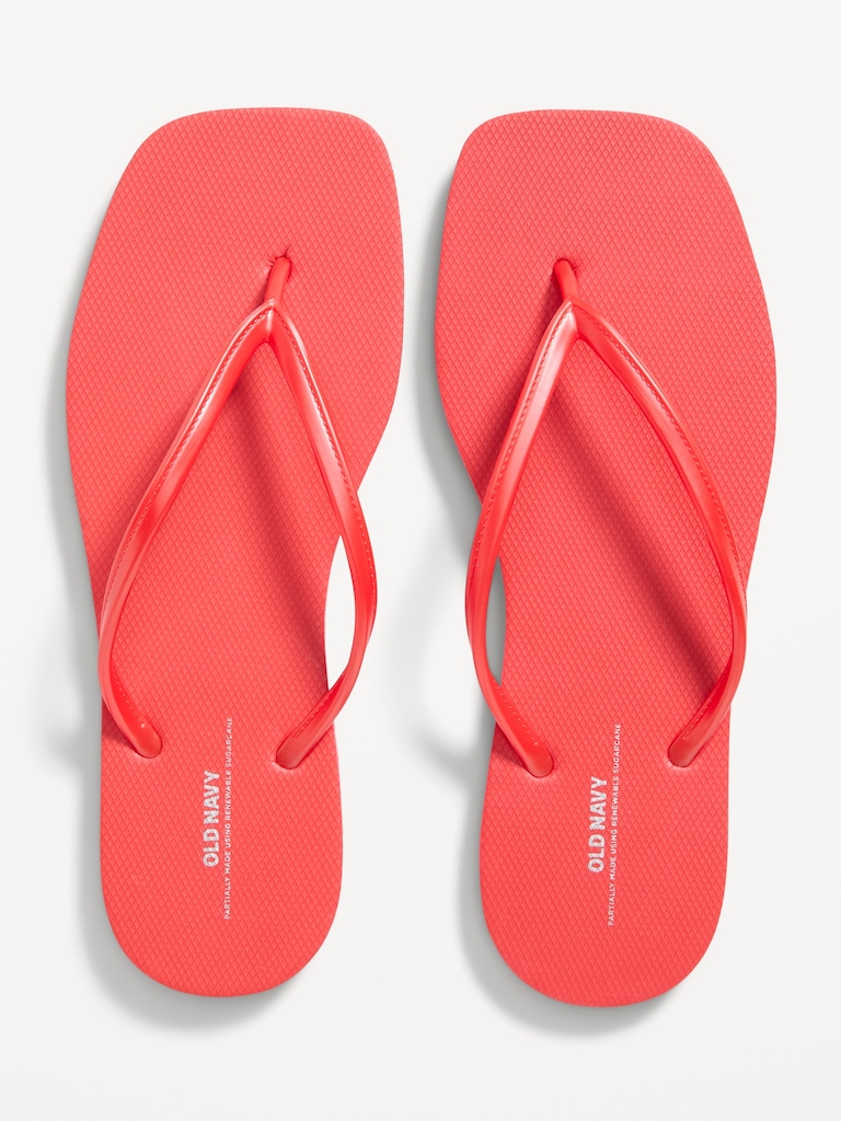 Square Toe Flip-Flop Sandals