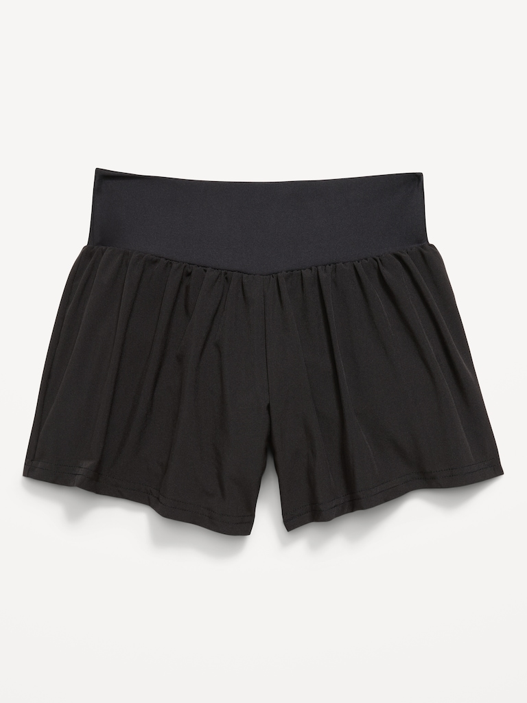 High-Waisted StretchTech Performance Shorts for Girls