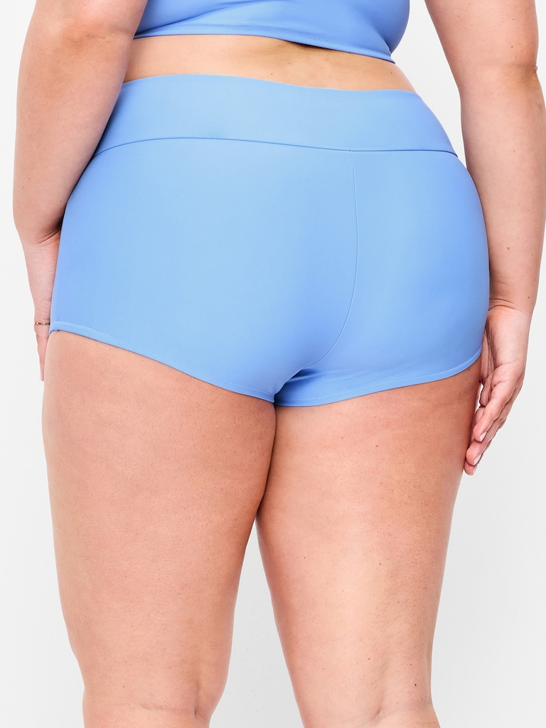 High-Waisted Retro Swim Bottoms