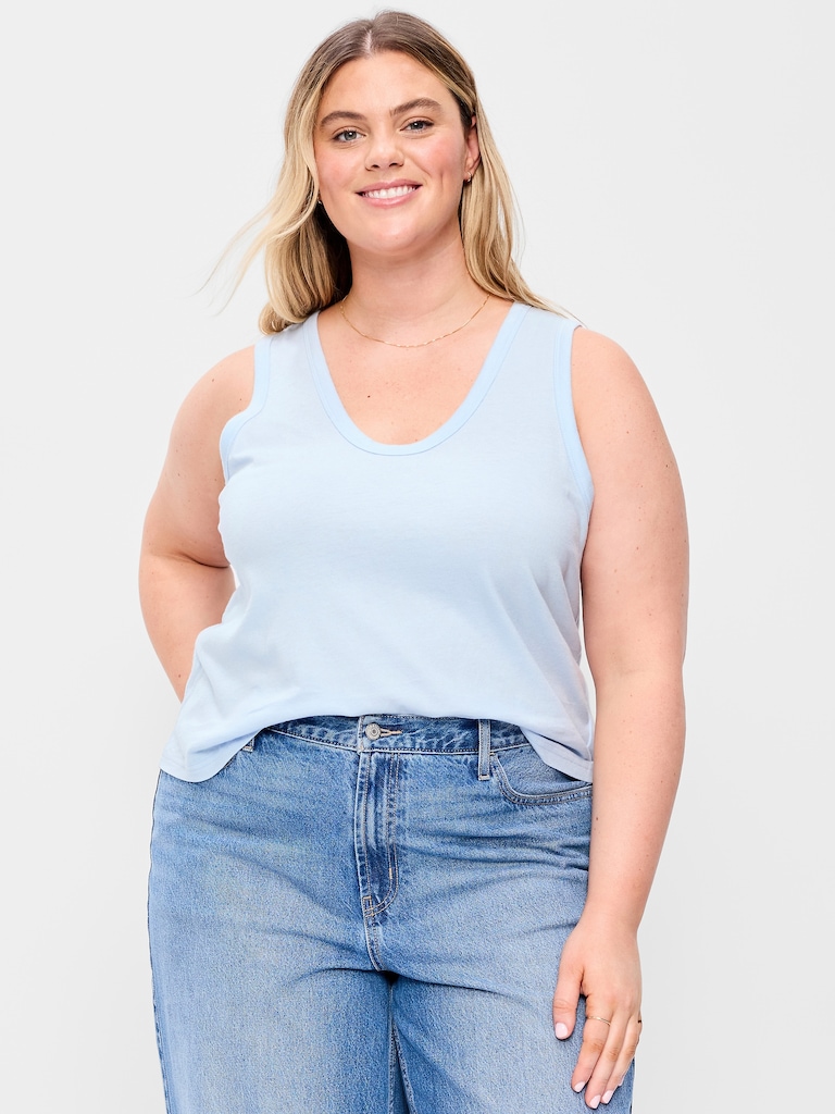 Relaxed Scoop-Neck Tank Top