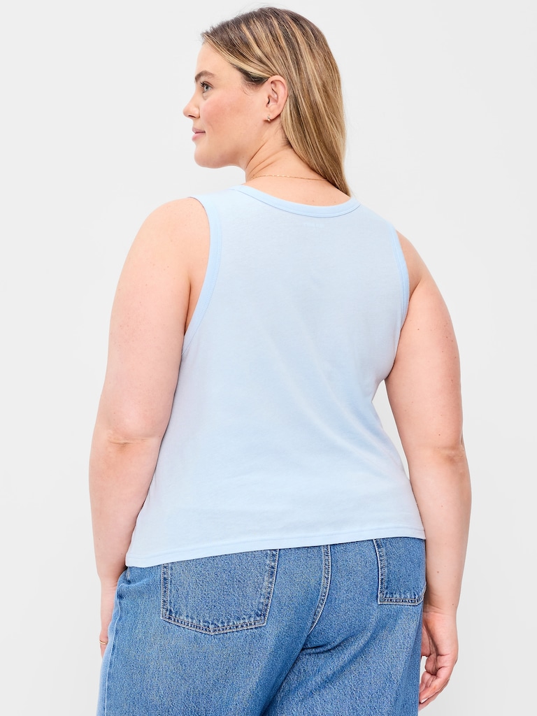 Relaxed Scoop-Neck Tank Top