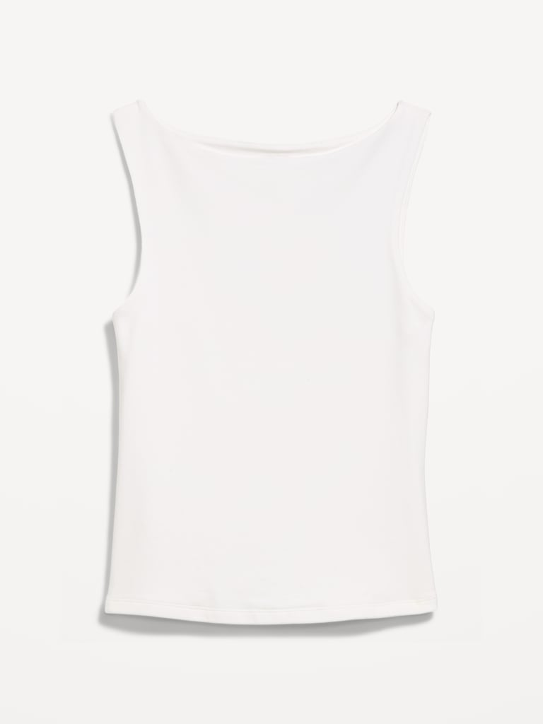 Hug Double-Layer Boat-Neck Top