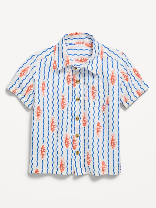 Printed Printed Short-Sleeve Crinkled Pocket Shirt for Toddler Boys on clearance at Old Navy — 50% off