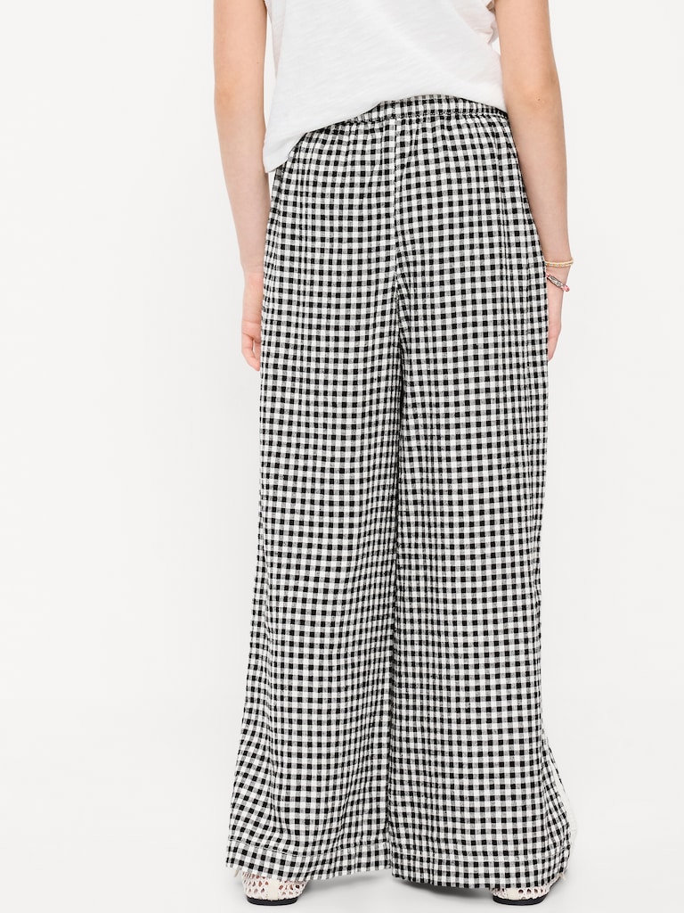 Lace-Trim Linen-Blend Pants for Girls