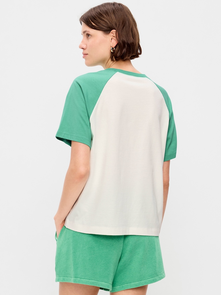 Vintage Crew-Neck Raglan T-Shirt