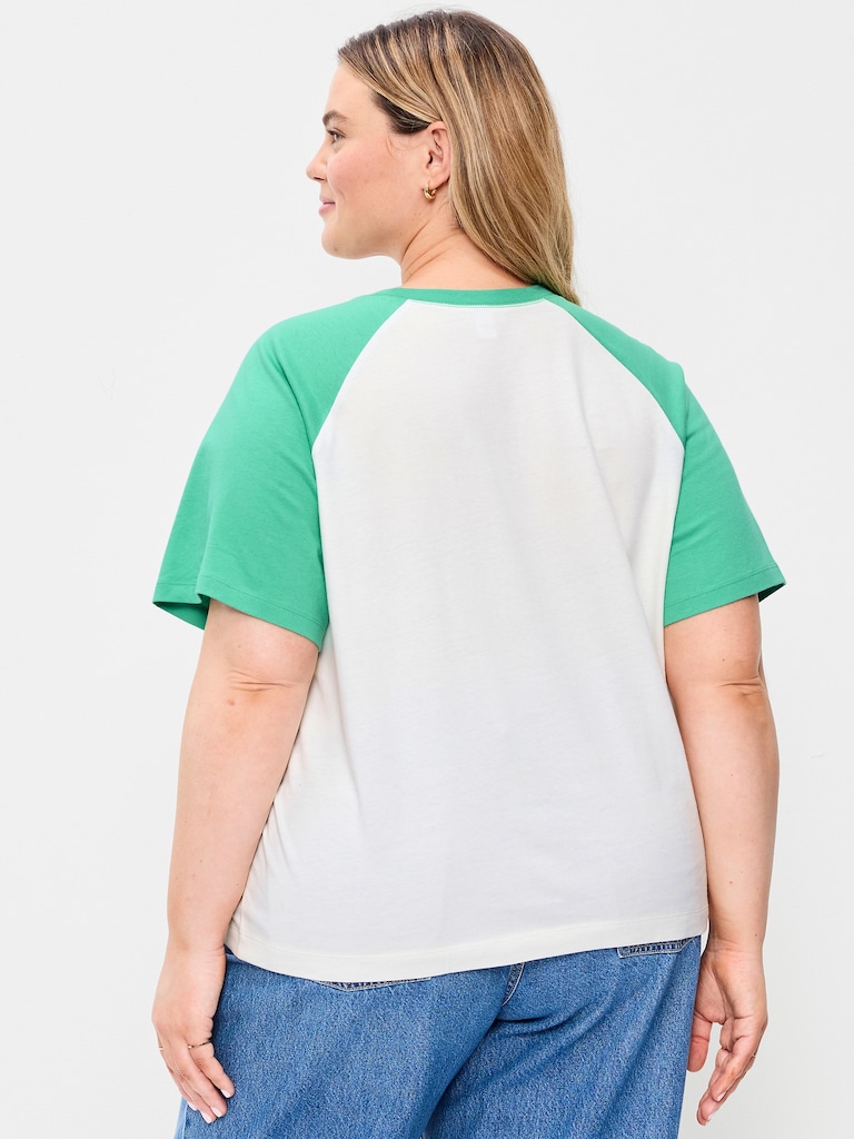 Vintage Crew-Neck Raglan T-Shirt