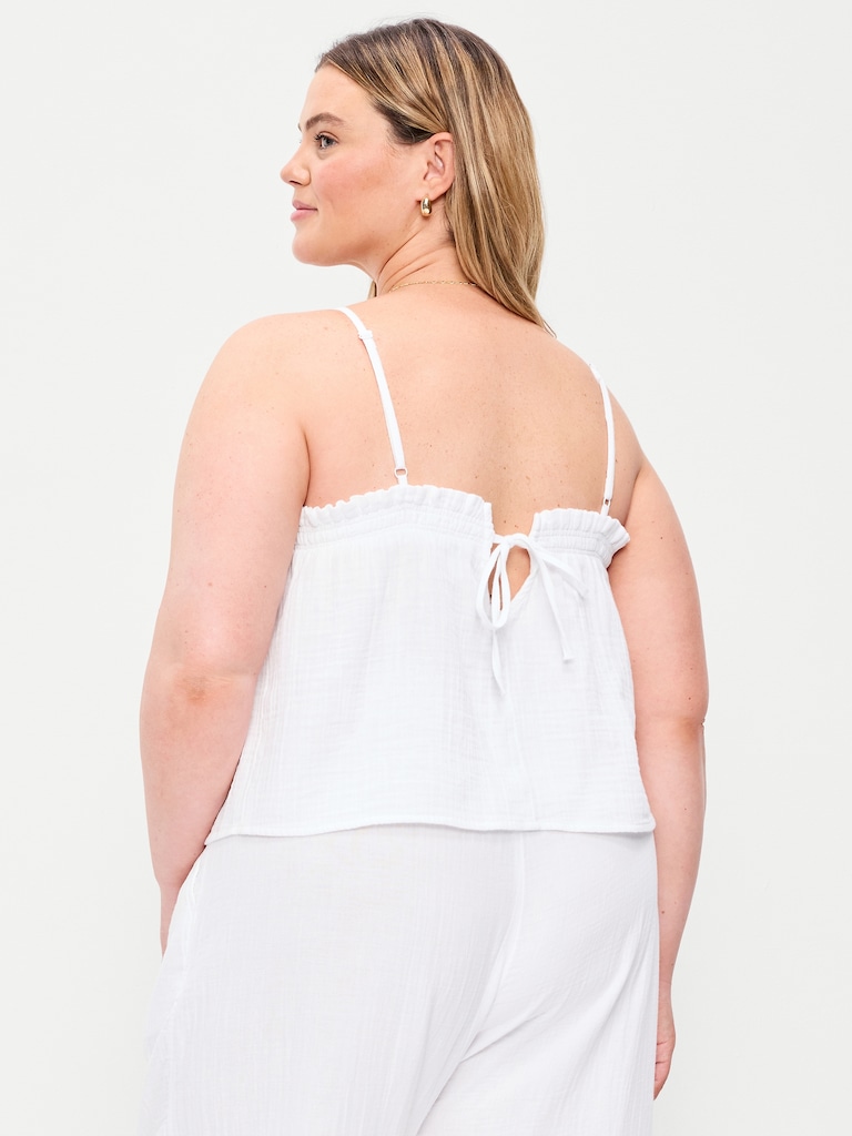 Crinkle Gauze Tank Top