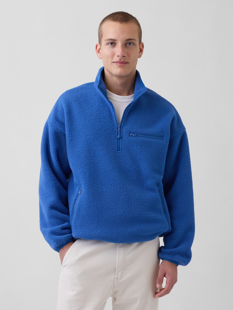 Sherpa Oversized Half-Zip Pullover