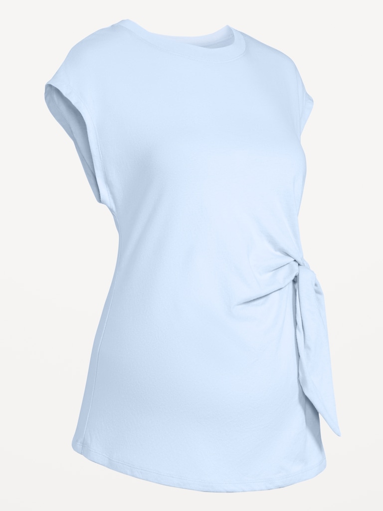 Maternity Side-Tie Jersey Top