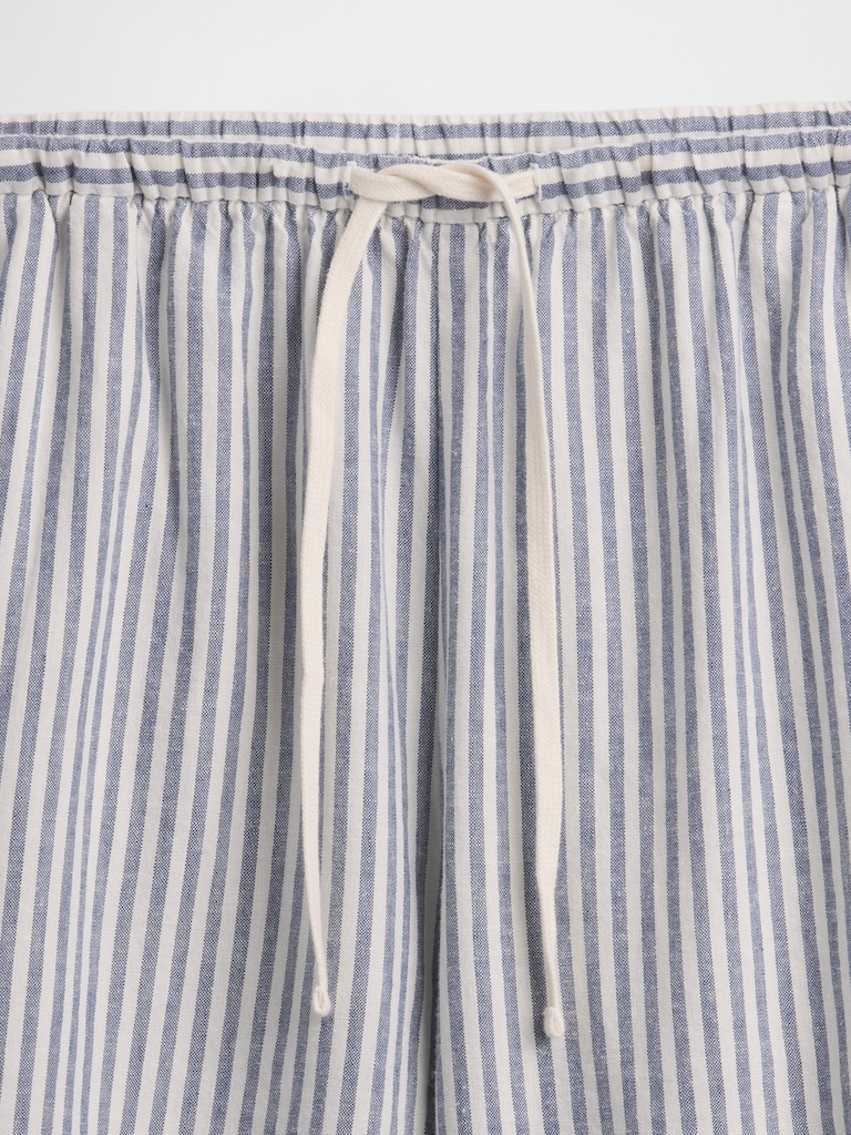 Linen-Blend Easy Shorts