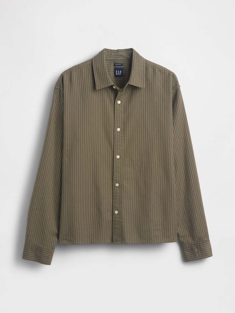 Relaxed Straight-Hem Oxford Shirt