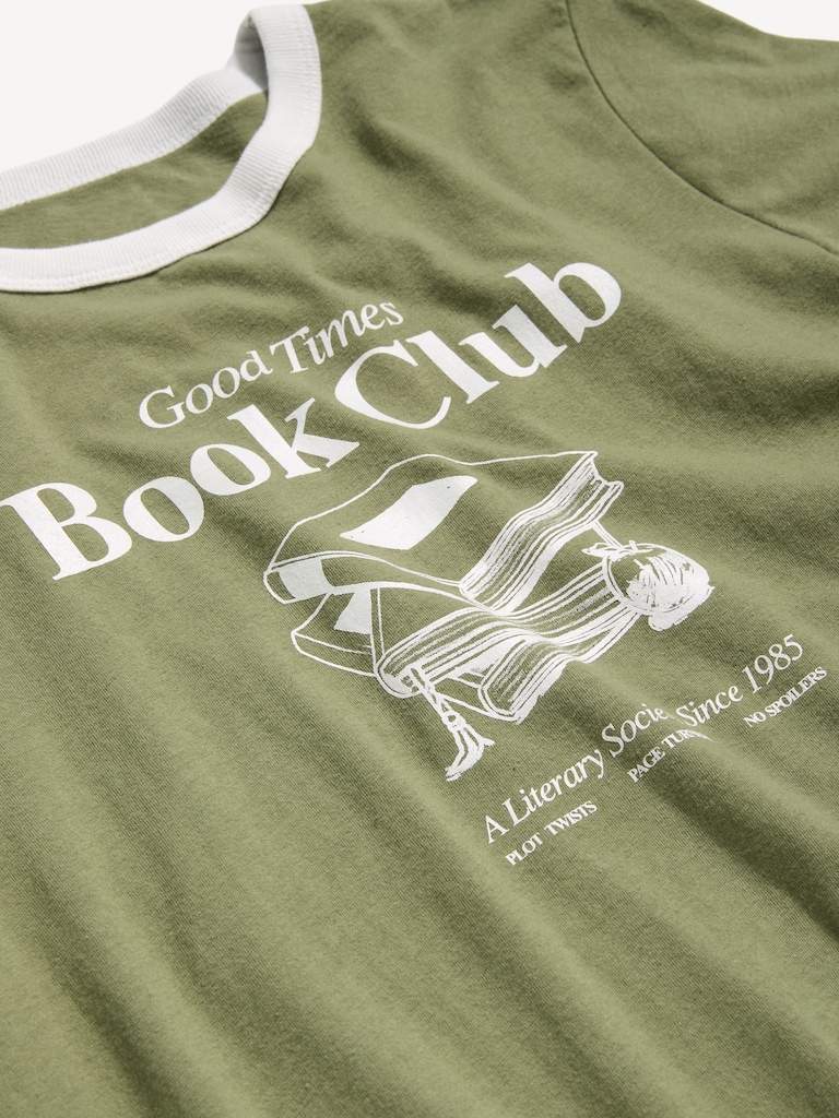 EveryWear Crew-Neck Graphic Ringer T-Shirt