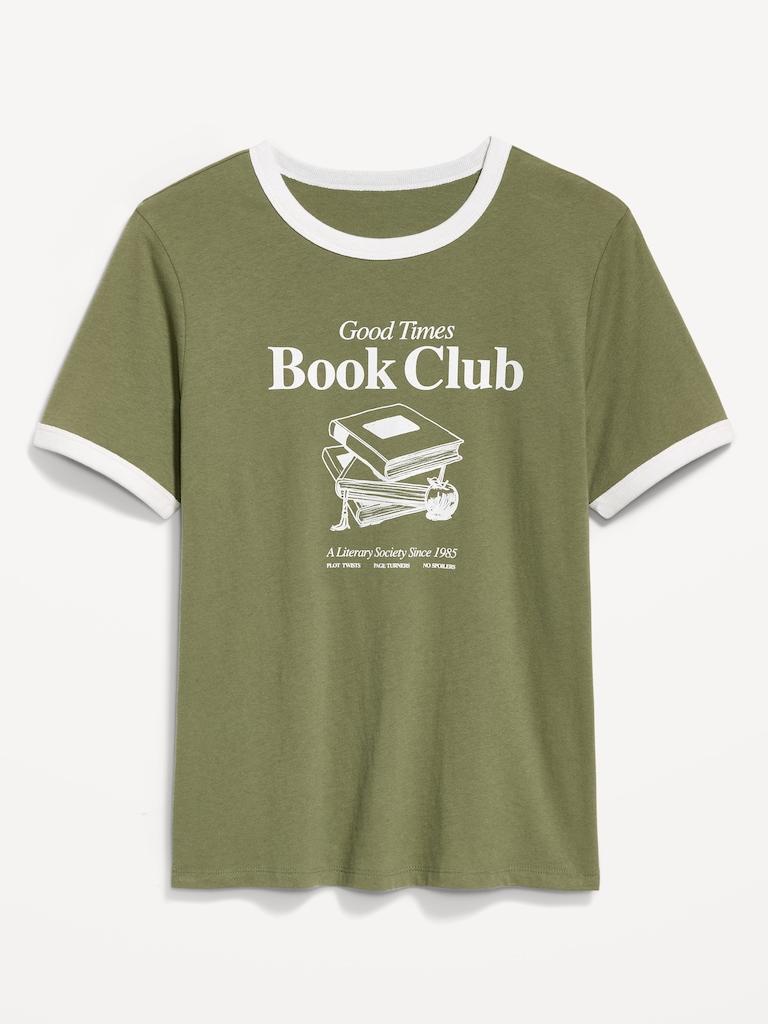 EveryWear Crew-Neck Graphic Ringer T-Shirt