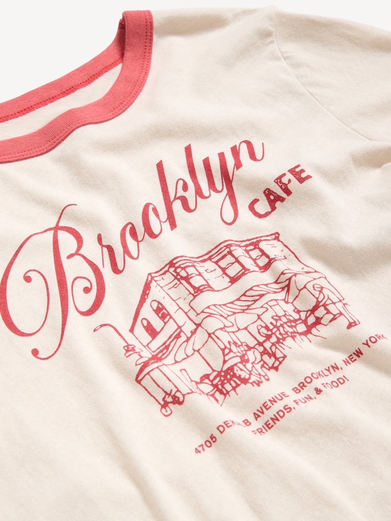 EveryWear Crew-Neck Graphic Ringer T-Shirt