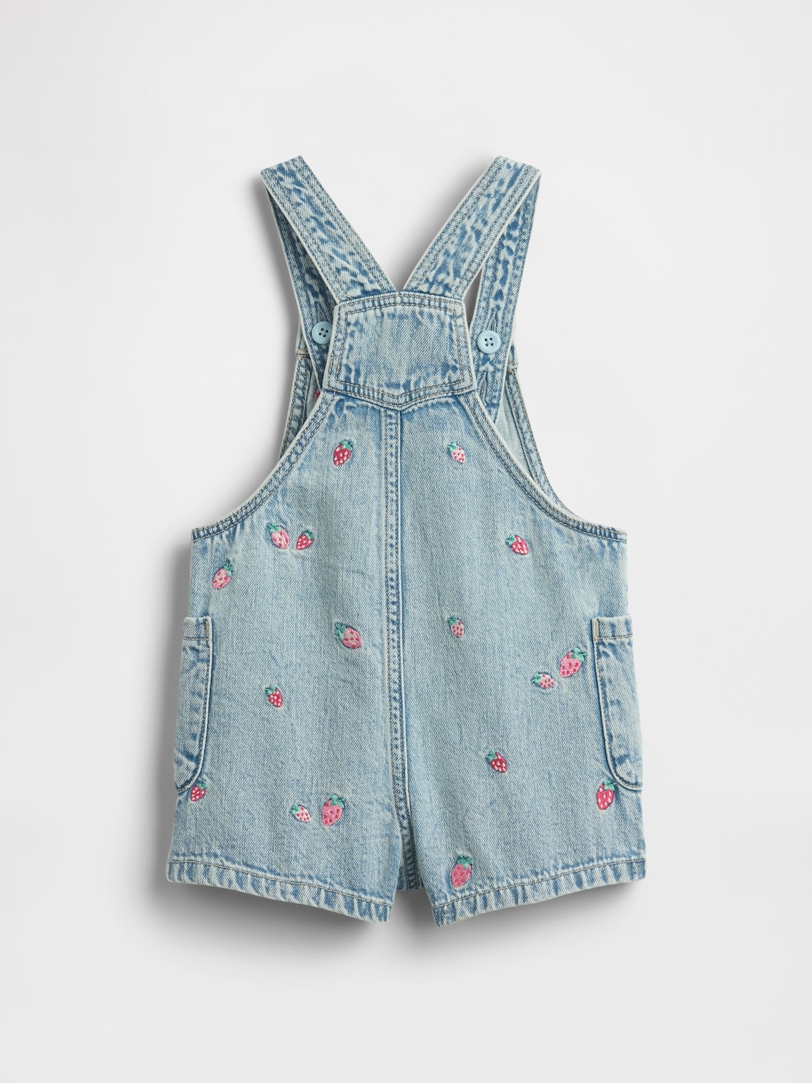 Baby & Toddler Embroidered Denim Shortalls