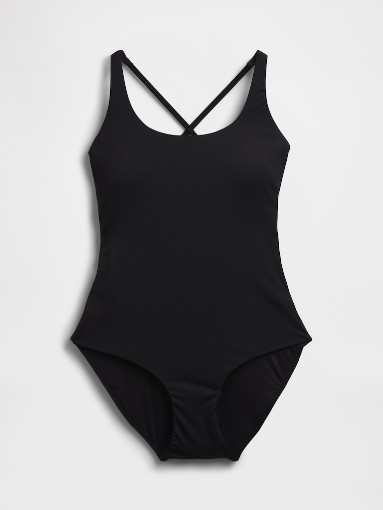 Cross-Back One-Piece Swimsuit