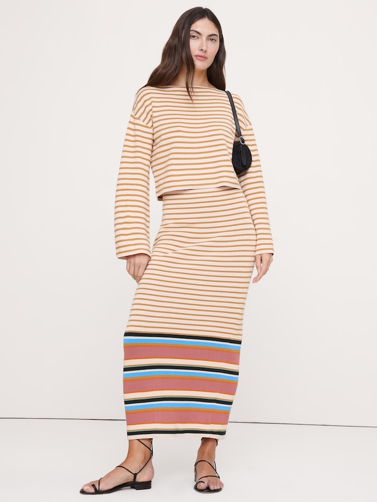 Sculpted Knit Maxi Skirt