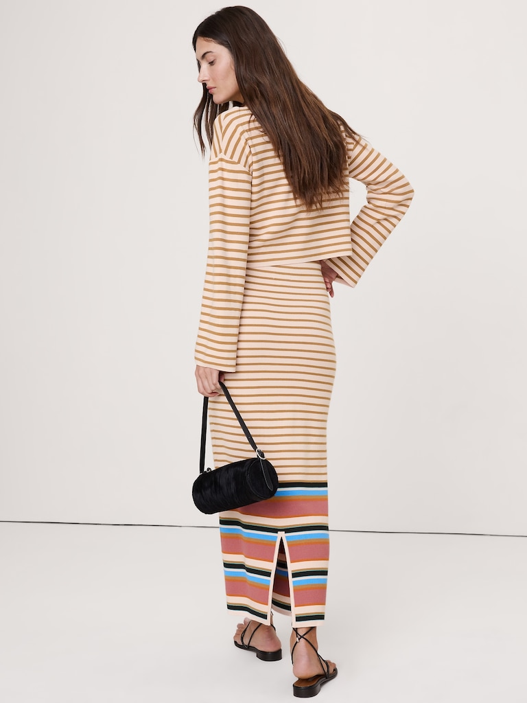 Sculpted Knit Maxi Skirt