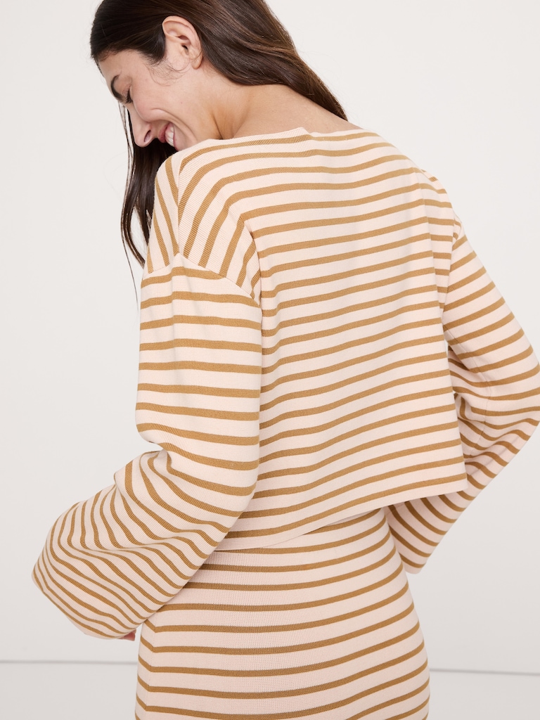 Sculpted Flare-Sleeve Top