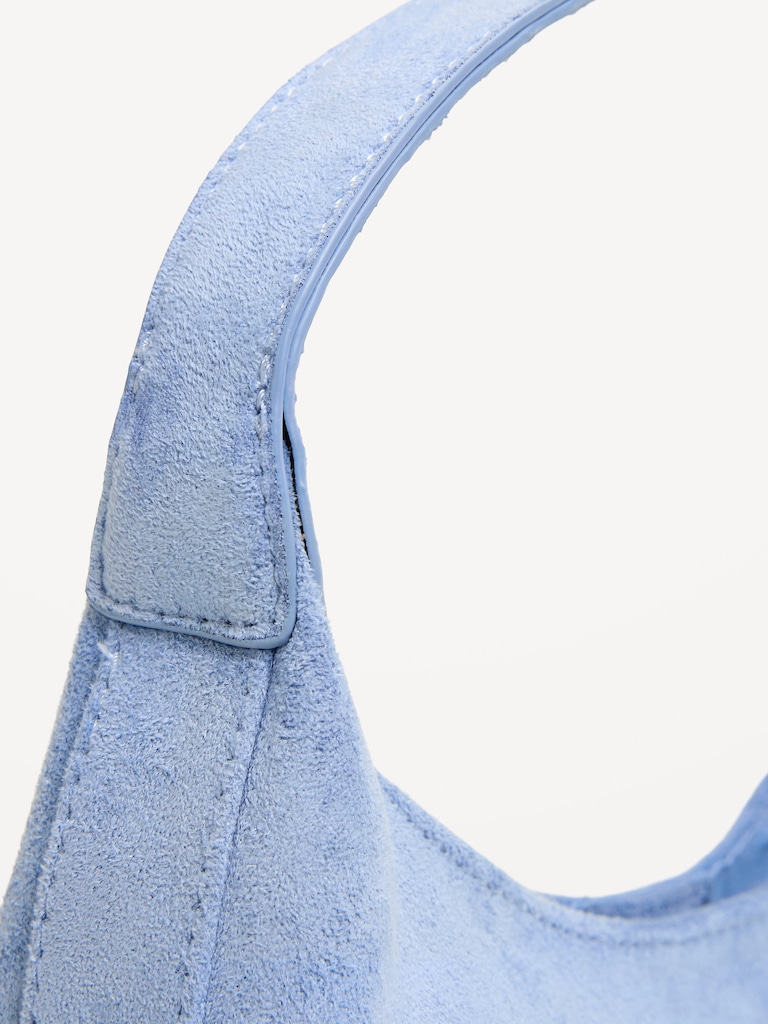 Faux-Suede Mini Hobo Bag
