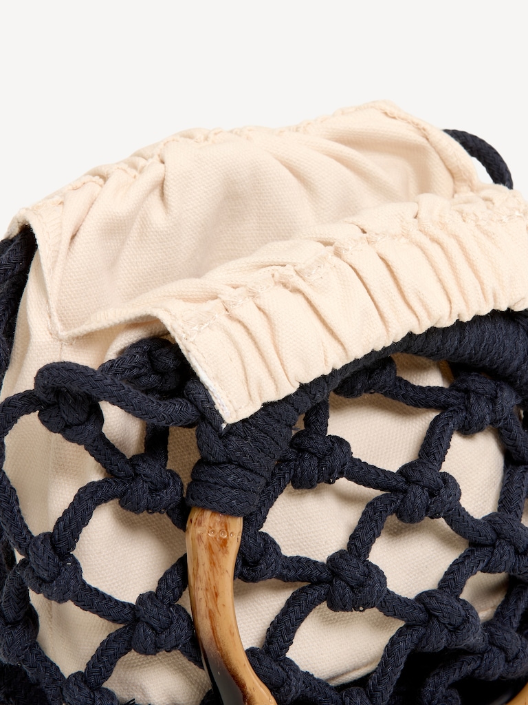 Macrame Ring Handle Bag