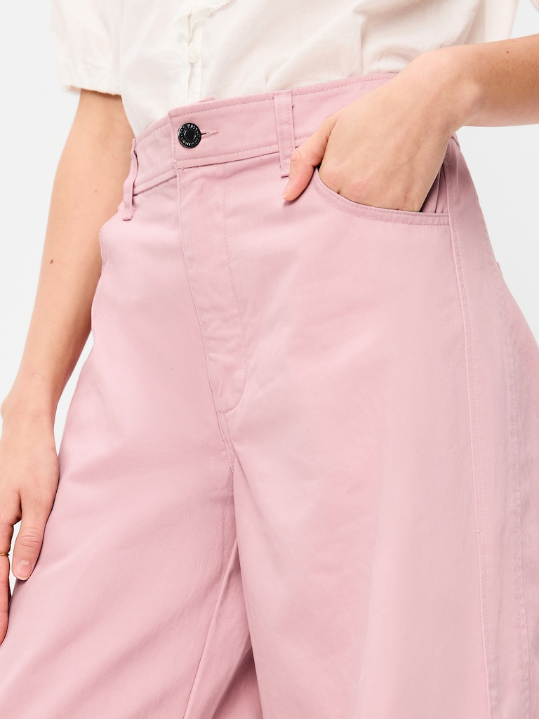 Mid-Rise Barrel Chino Pants