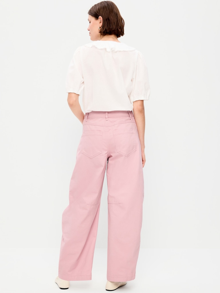 Mid-Rise Barrel Chino Pants