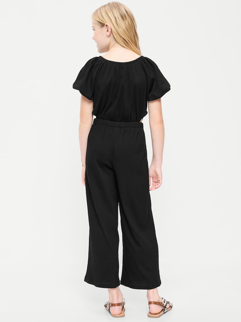 Fit and Flare Side-Cutout Jumpsuit for Girls