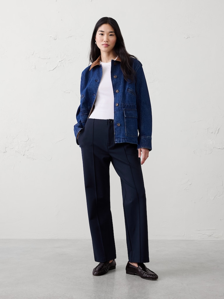 High-Rise Straight Ponte Pant
