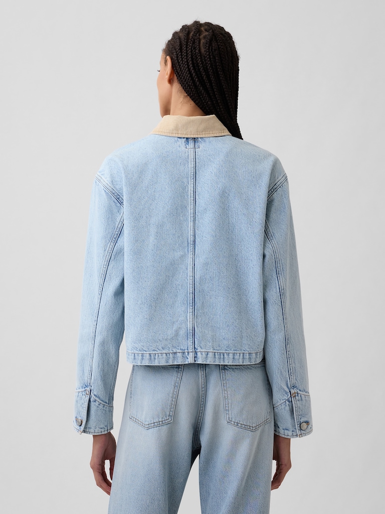 Relaxed Denim Utility Jacket