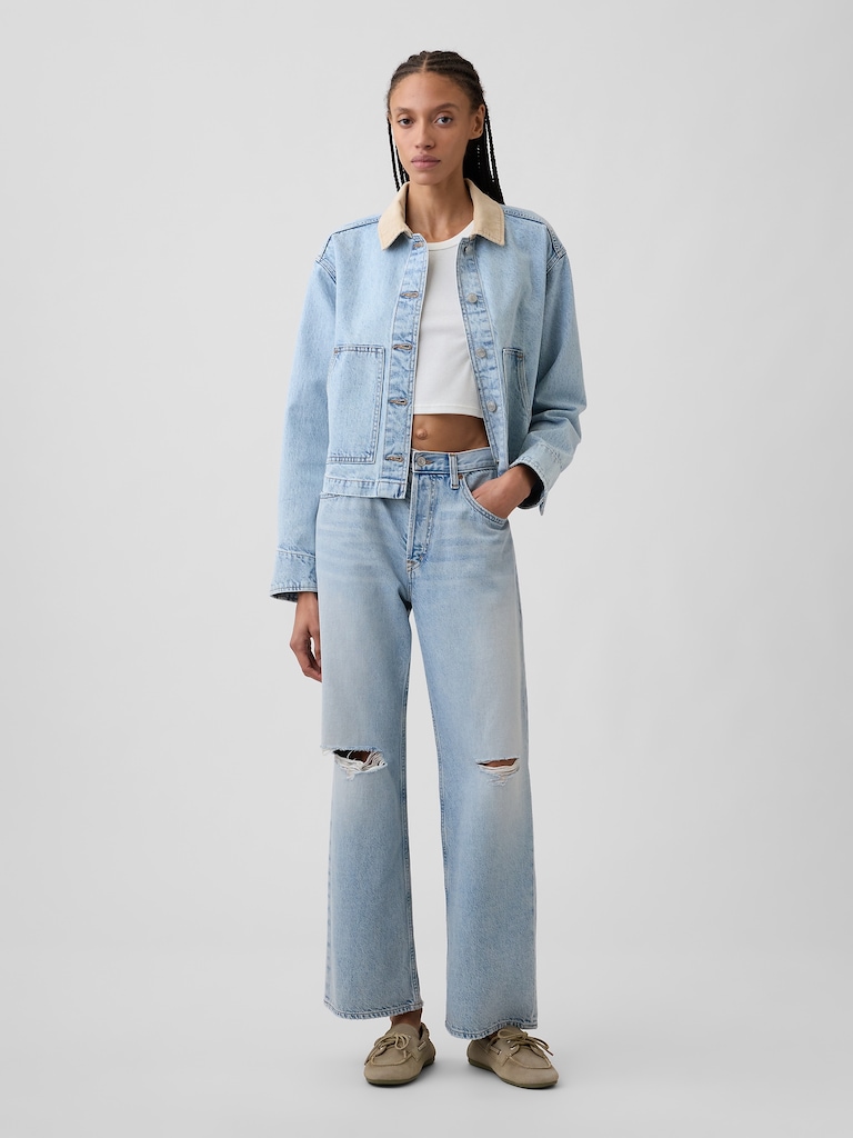 Relaxed Denim Utility Jacket