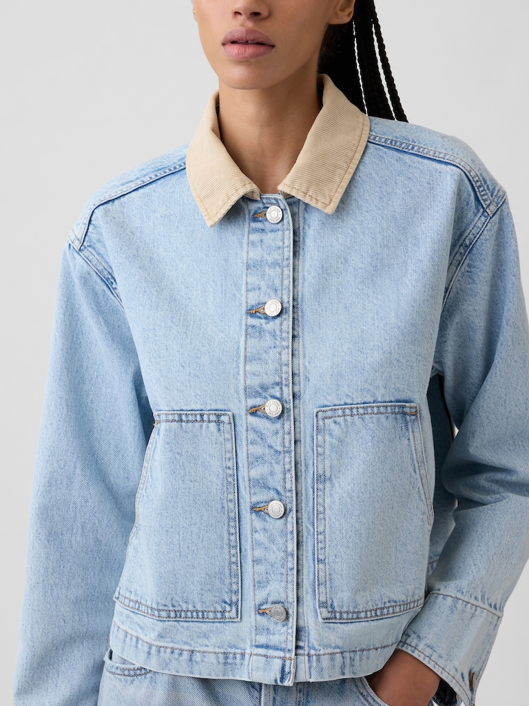 Relaxed Denim Utility Jacket