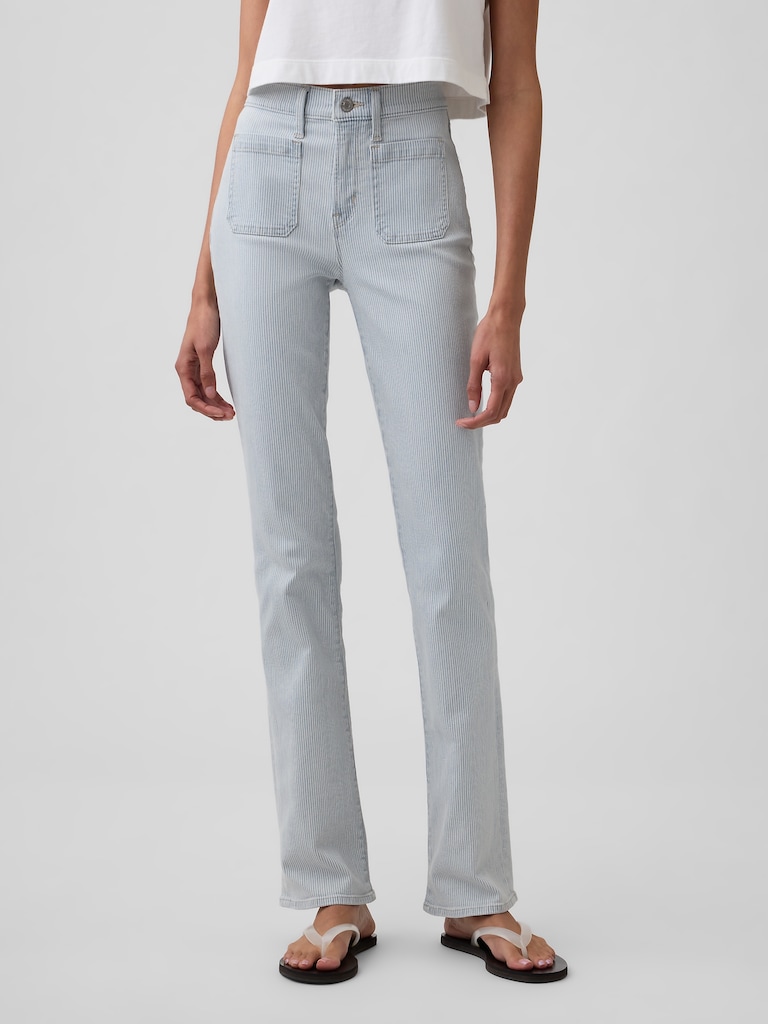 Mid Rise Universal Stripe Baby Boot Jeans