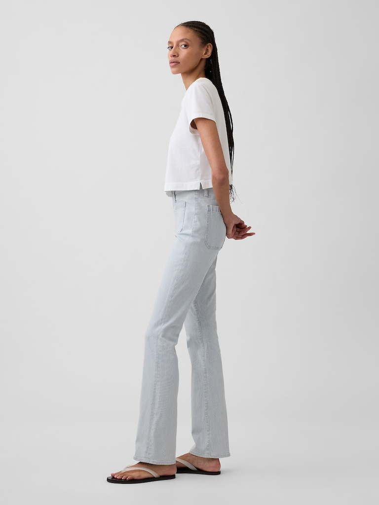 Mid Rise Universal Stripe Baby Boot Jeans