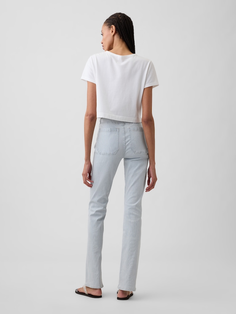 Mid Rise Universal Stripe Baby Boot Jeans