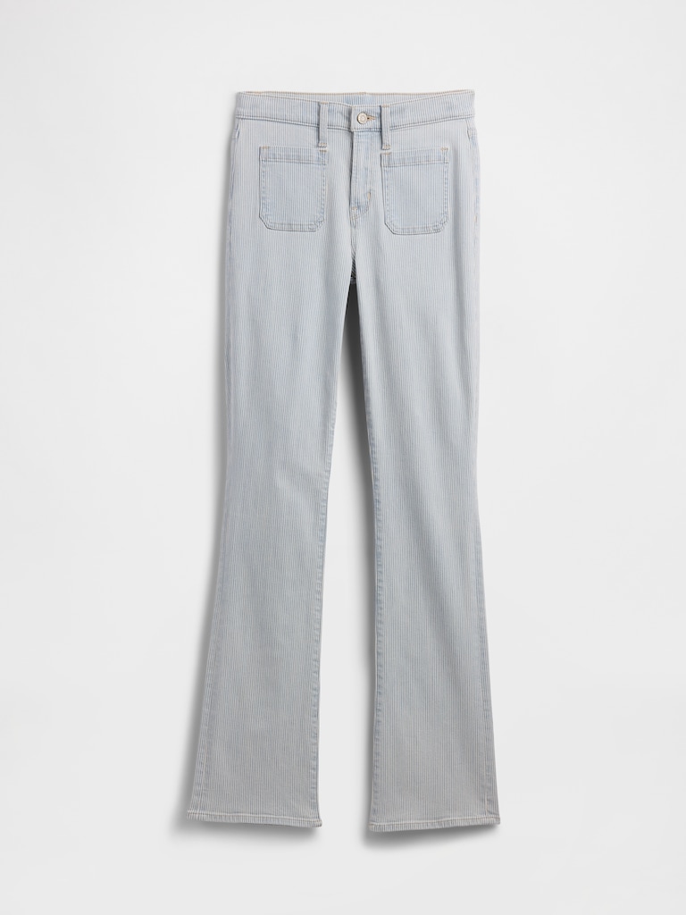 Mid Rise Universal Stripe Baby Boot Jeans