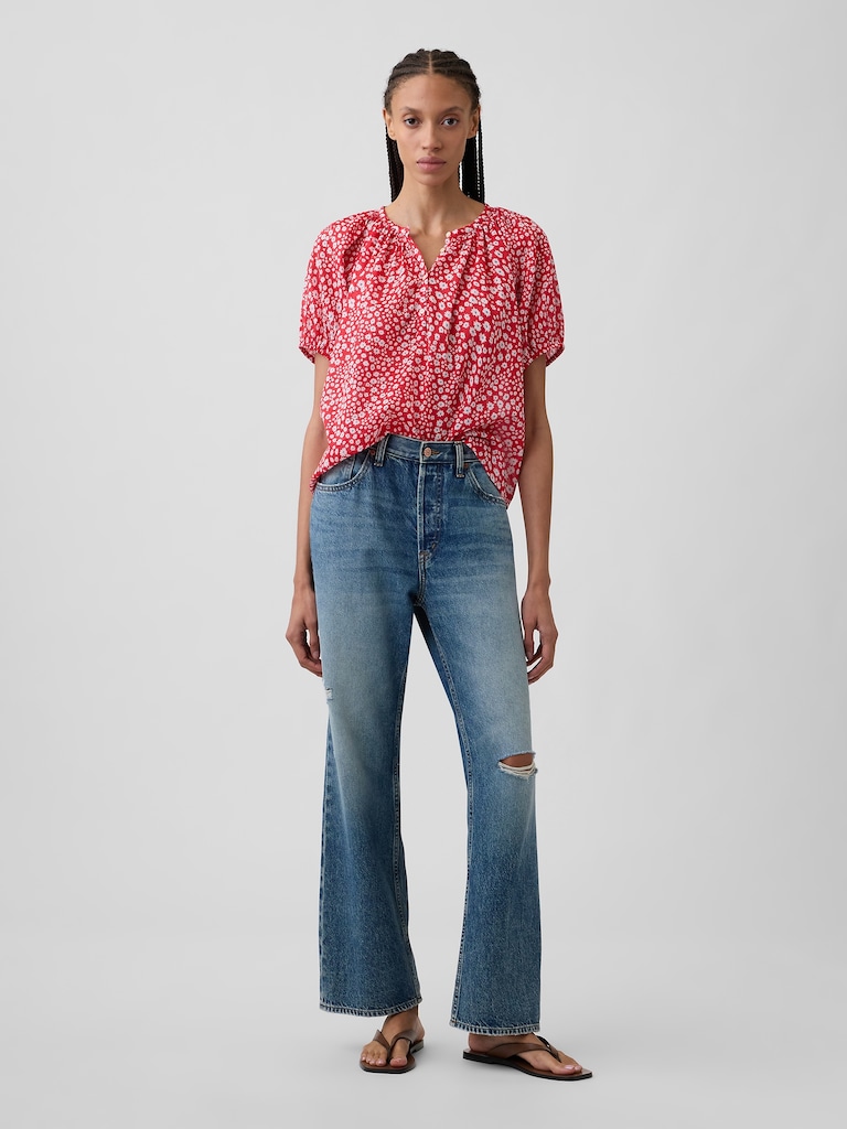 Oversized Puff Sleeve Top