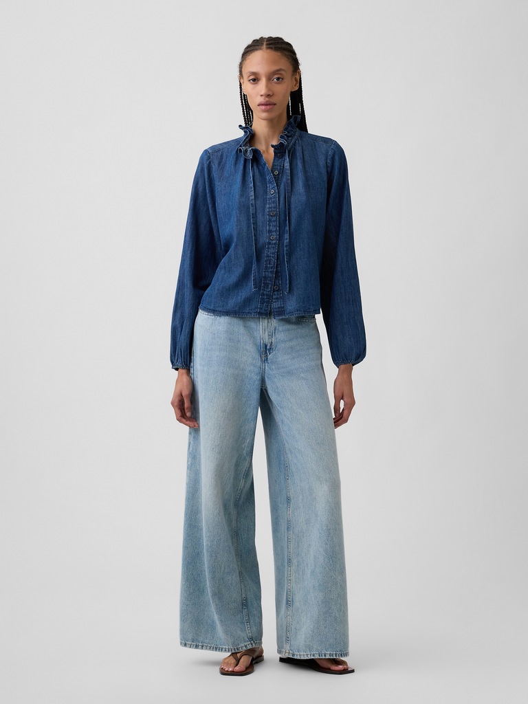 Relaxed Denim Top