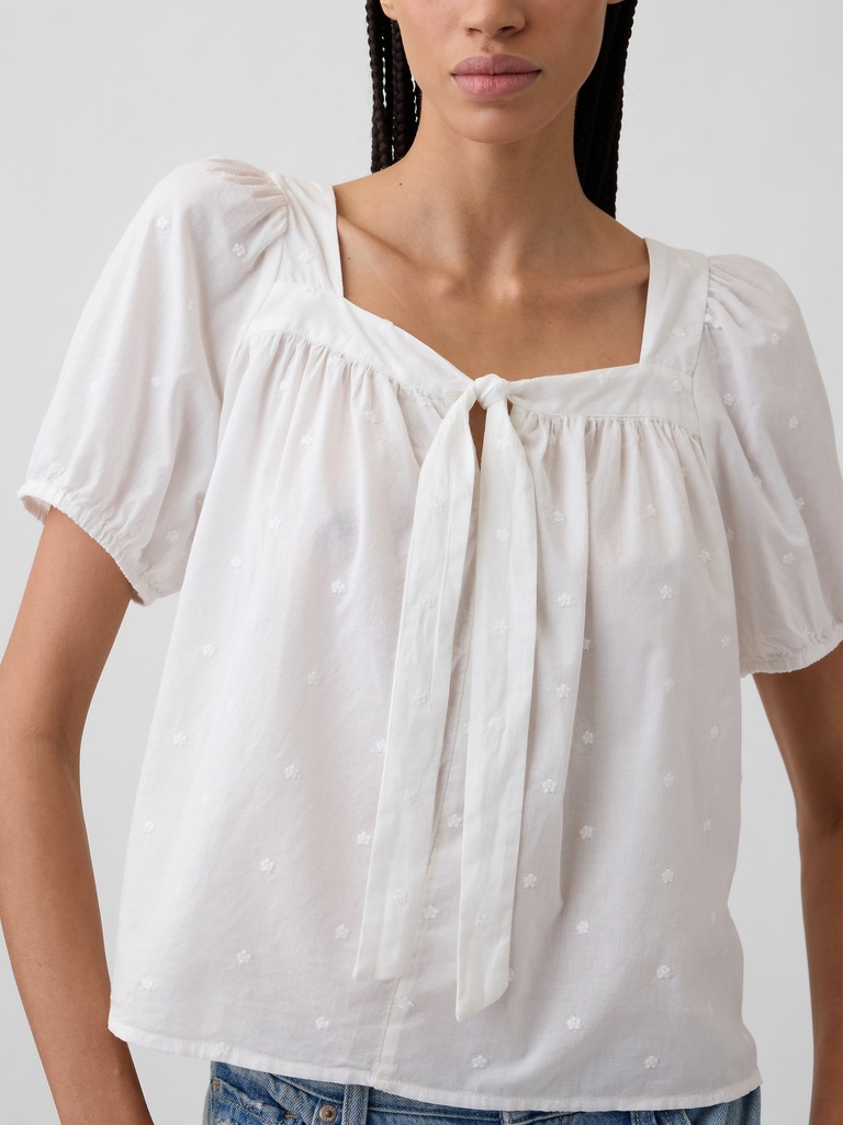 Relaxed Tie-Front Top