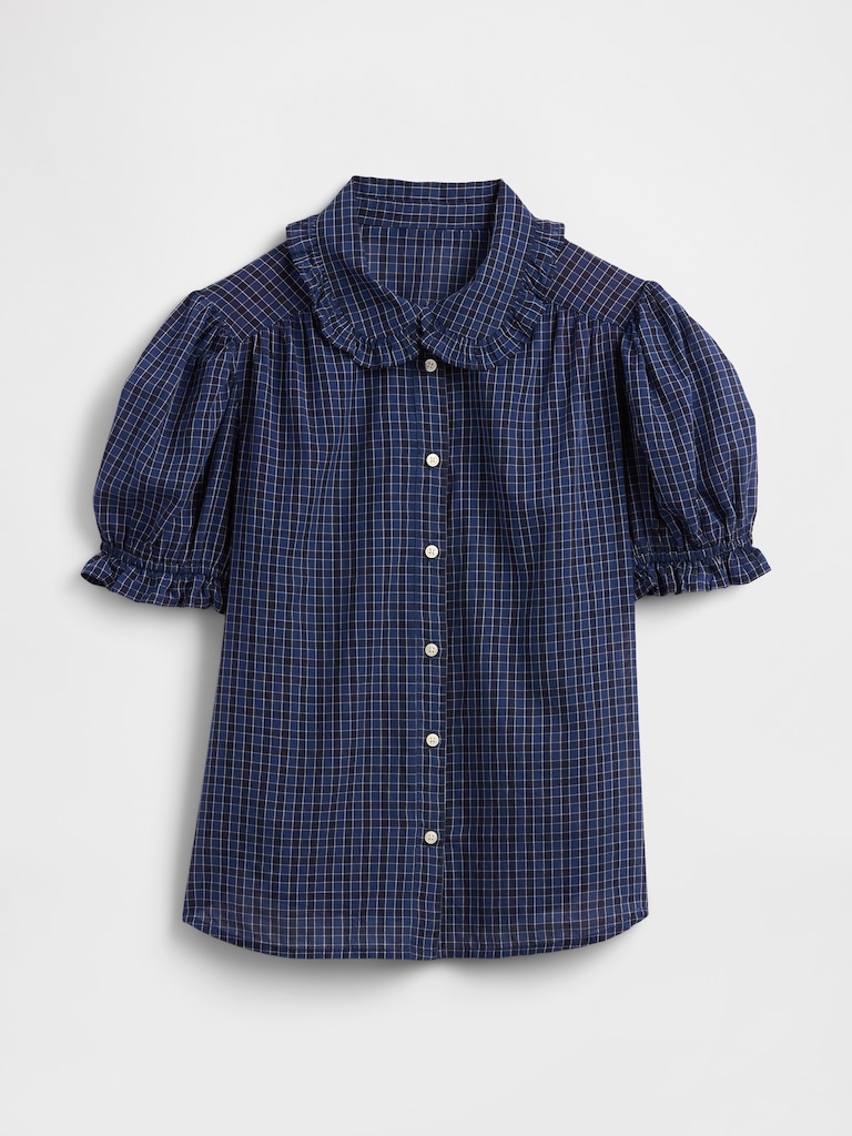 Relaxed Voile Puff Sleeve Top