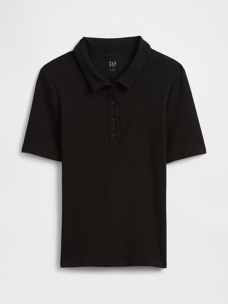Ribbed Polo Shirt