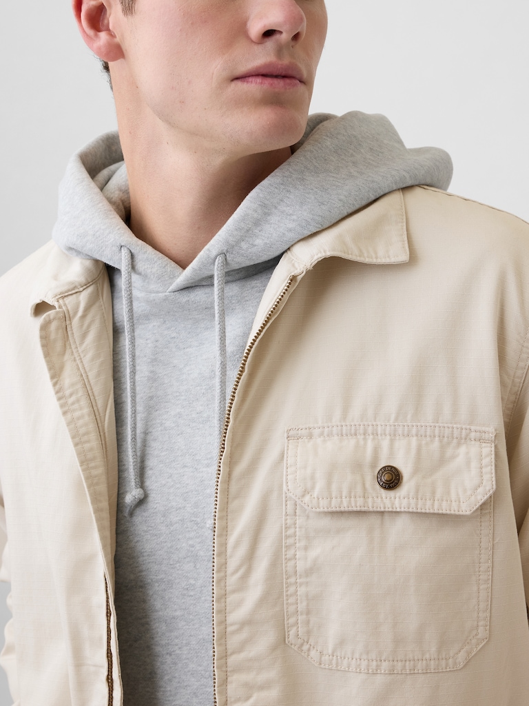 Relaxed Ripstop Utility Jacket