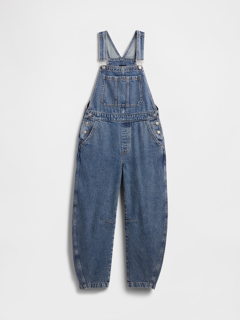 Barrel Denim Overalls