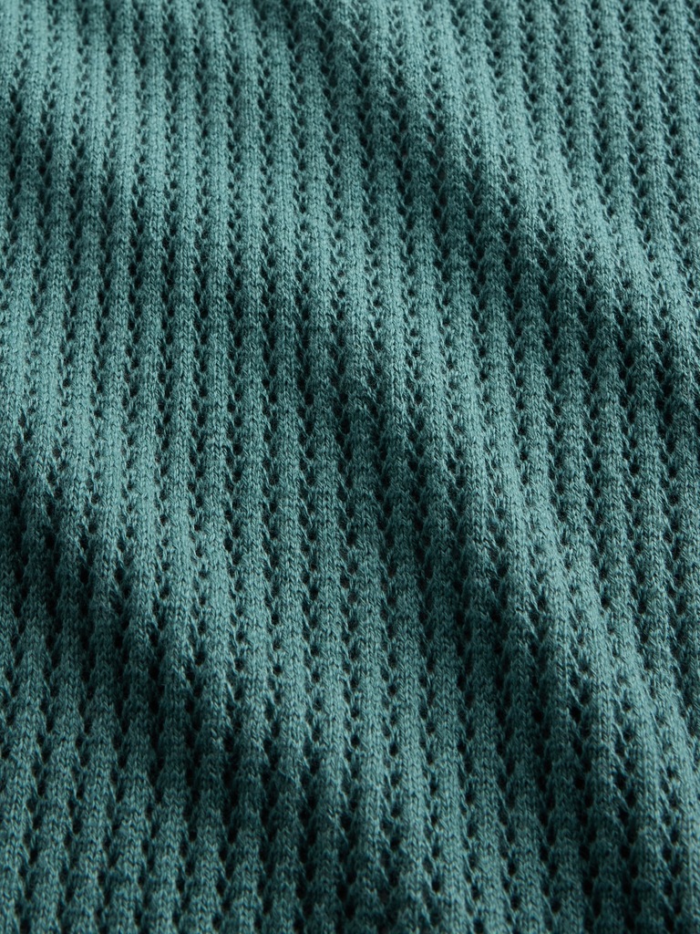 Crochet Sweater Polo Shirt