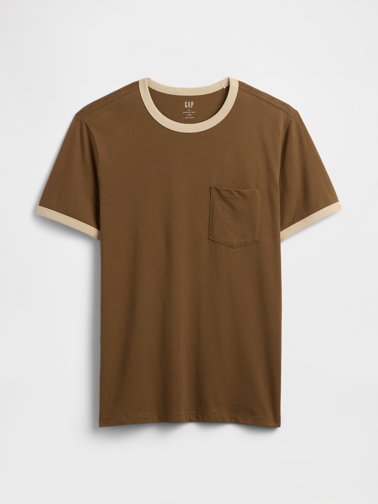 Everyday Soft Ringer Pocket T-Shirt