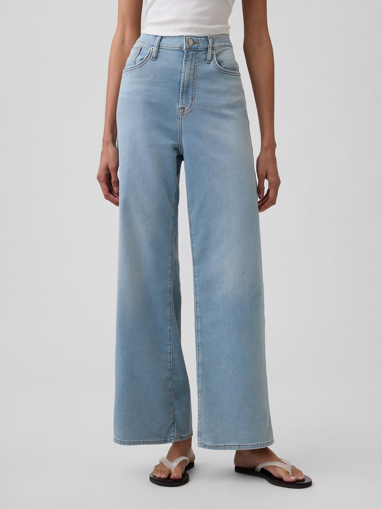 High Rise Wide-Leg Sweatpant Jeans