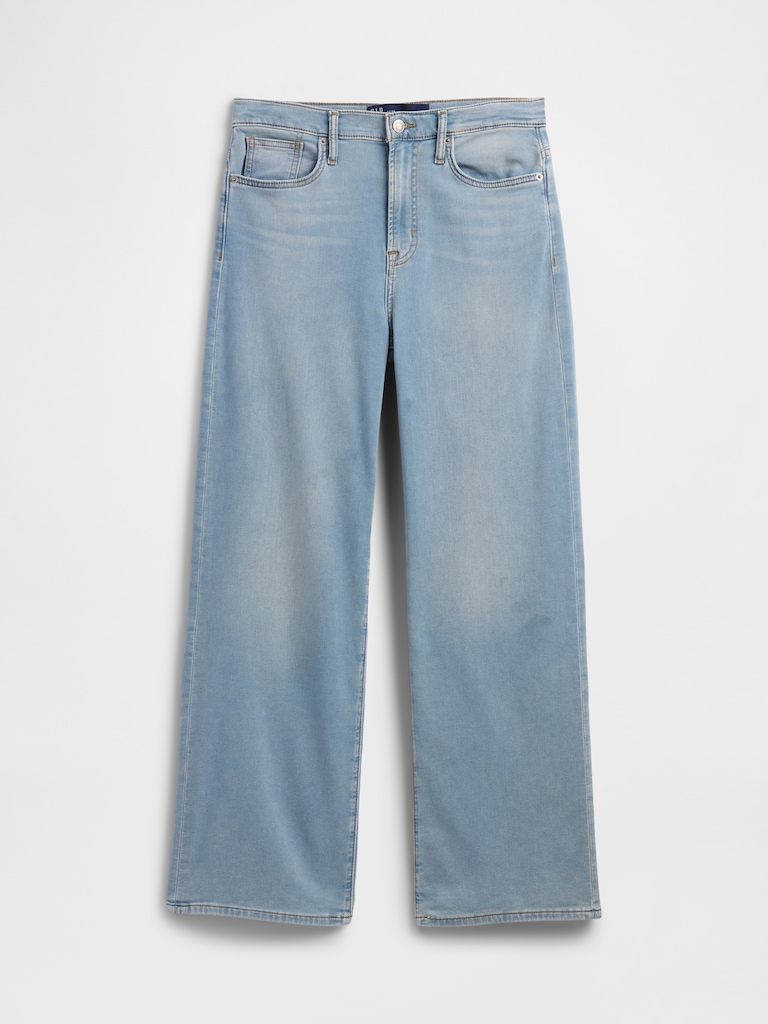 High Rise Wide-Leg Sweatpant Jeans